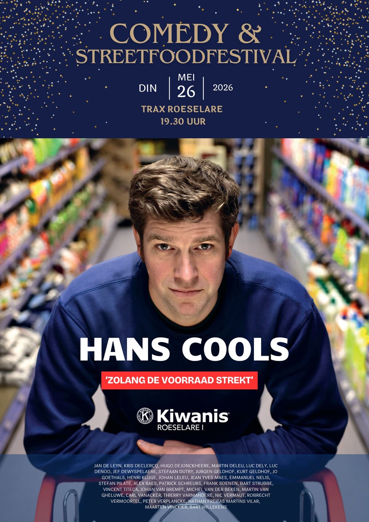 Hans Cools — Comedy & Streetfoodfestival, 26 mei 2026, Trax Roeselare